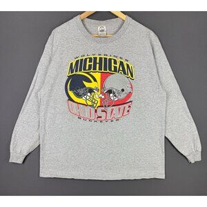 Vintage Y2K Michigan Wolverines VS Ohio State Buckeyes NCAA Football Grey Shirt